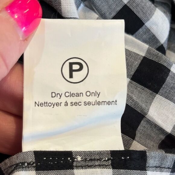 ANTHROPOLOGIE PANKAJ & NIDHI Gingham Swing Tunic Black White Women’s Size XS - Picture 10 of 11